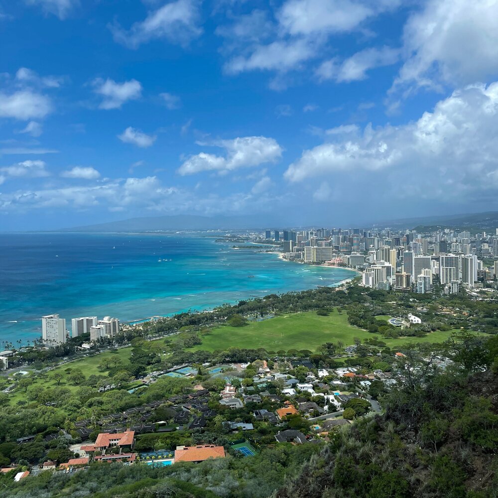 view from the top of Diamond Head